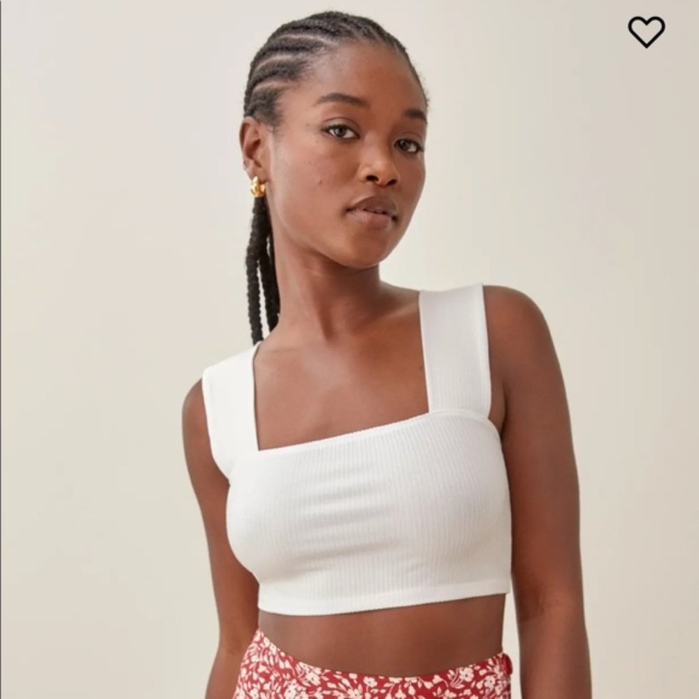 REFORMATION - Colton Crop Top (White)